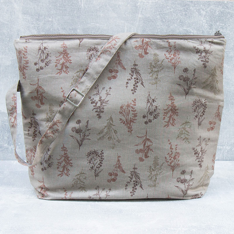 Die Mercerie Project Bag Travel Botanical Taupe